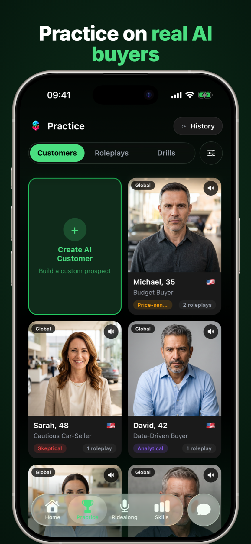 SalesCoach AI — Realistic AI buyers